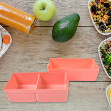 Plastic 2 Layer Leak Proof 3 Compartment Lunch Box for Office  (1 Pc)